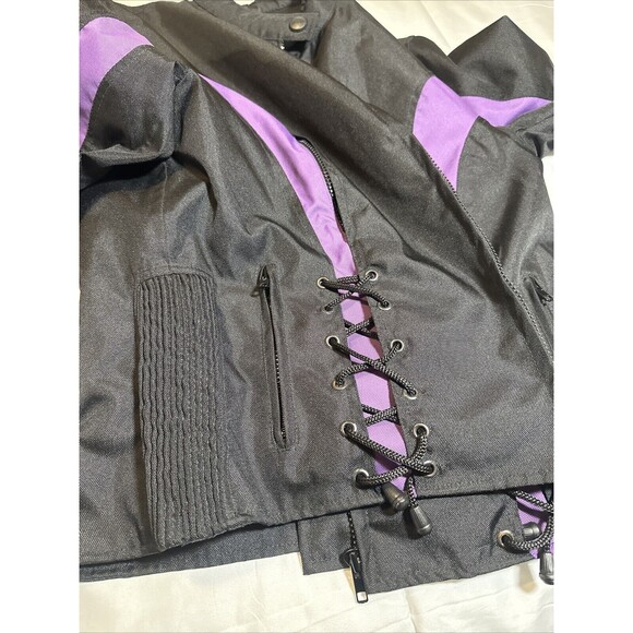 NexGen Motorcycle Jacket Black Purple Waterproof Nylon Zip Out Liner Large - Picture 16 of 16